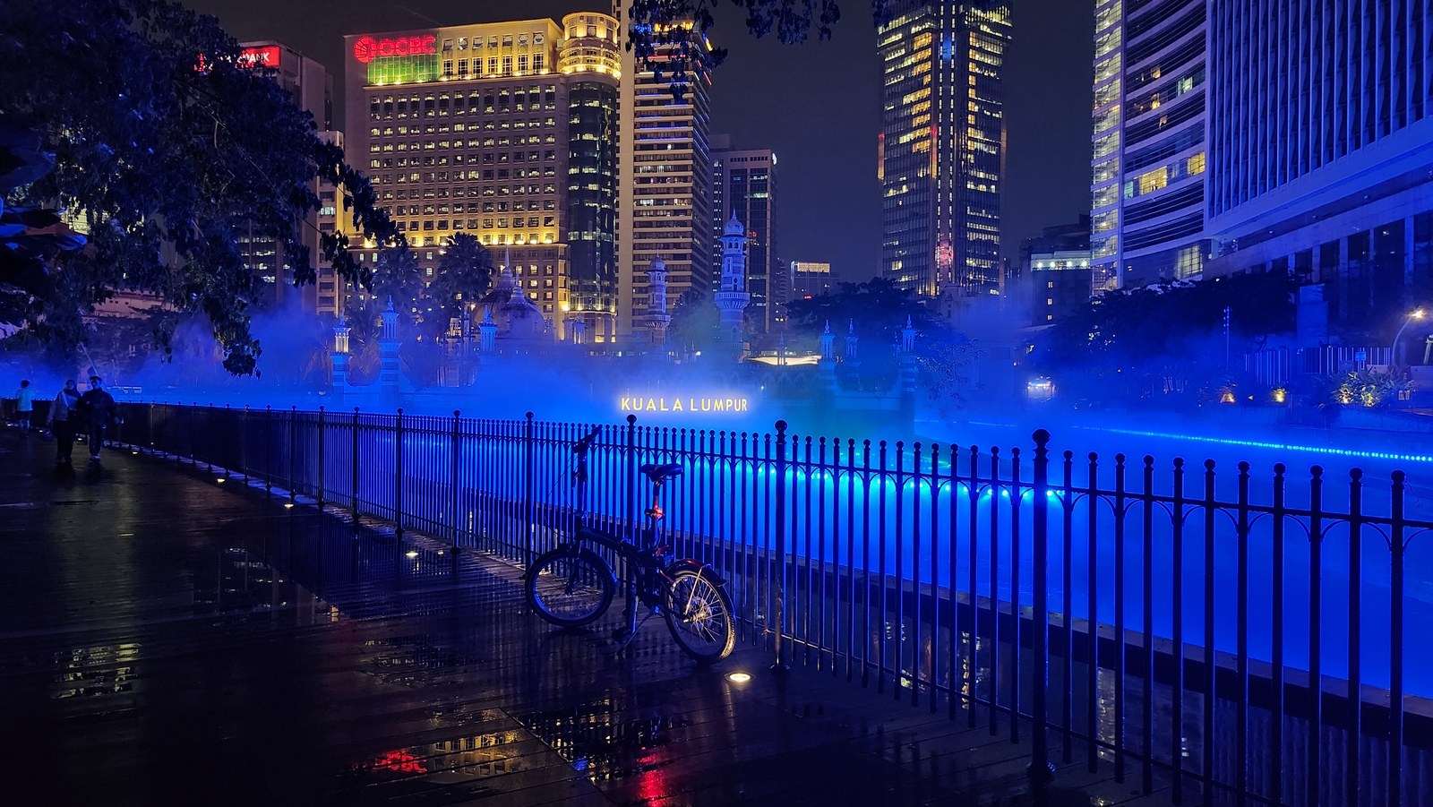 クアラルンプール中心部のRiver of Lifeエリアの夜景。